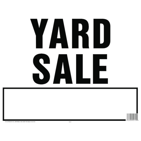 Hy-Ko Yard Sale Sign 18" x 23", 5PK A00154 - main